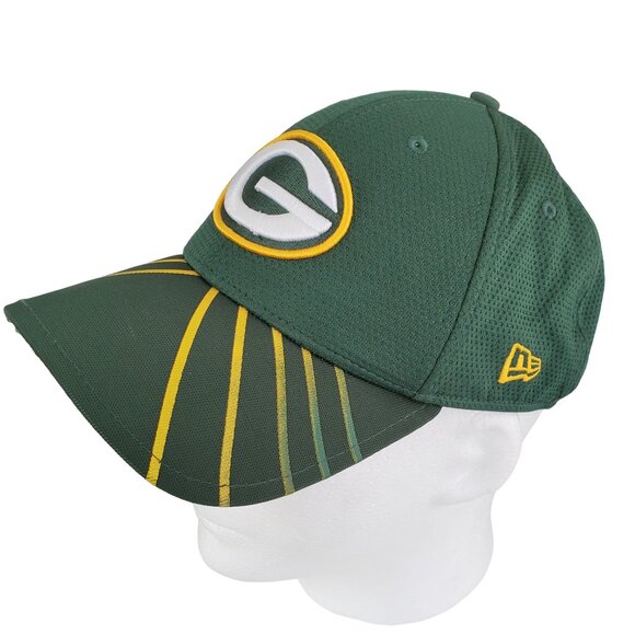 Green Bay Packer Football Cap Hat Adjustable Embroidered Air Vent Green & Gold - Picture 3 of 9